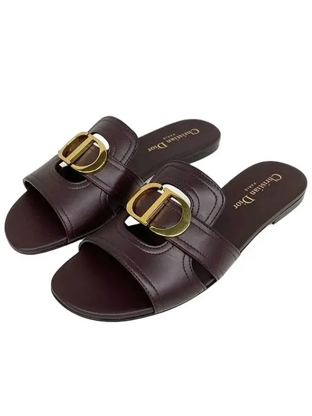 30 Montaigne Calfskin Slippers Brown