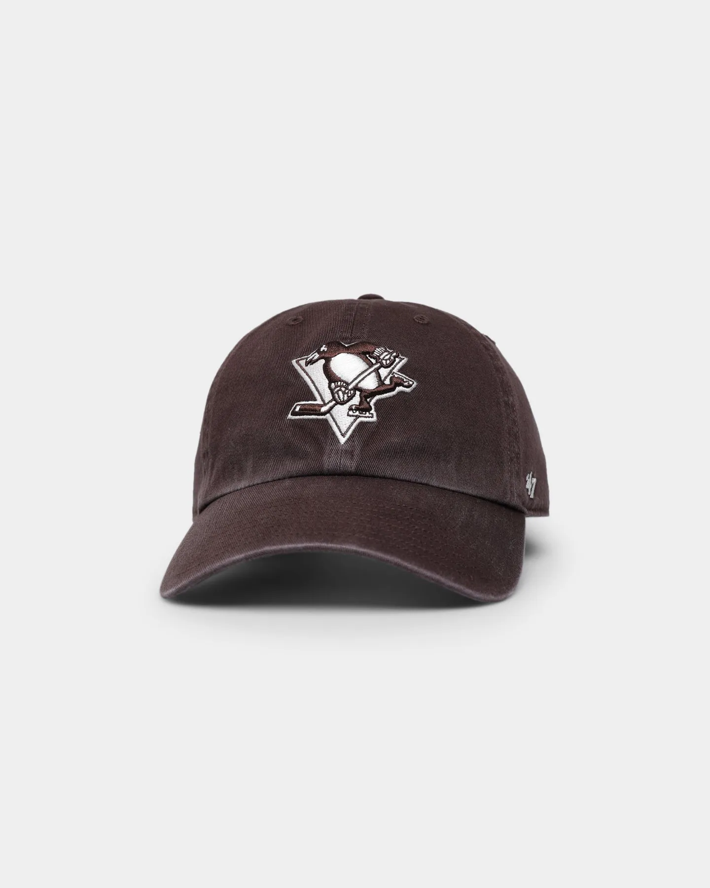47 Brand Pittsburgh Penguins Clean Up Strapback Brown
