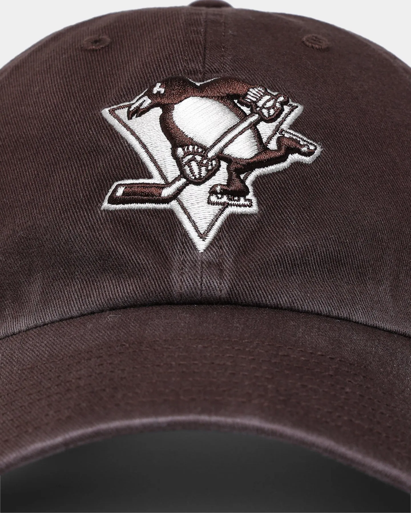 47 Brand Pittsburgh Penguins Clean Up Strapback Brown