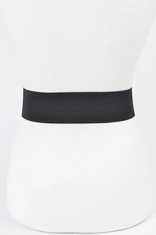 AB Rhinestone Flower Iconic Elastic Belt