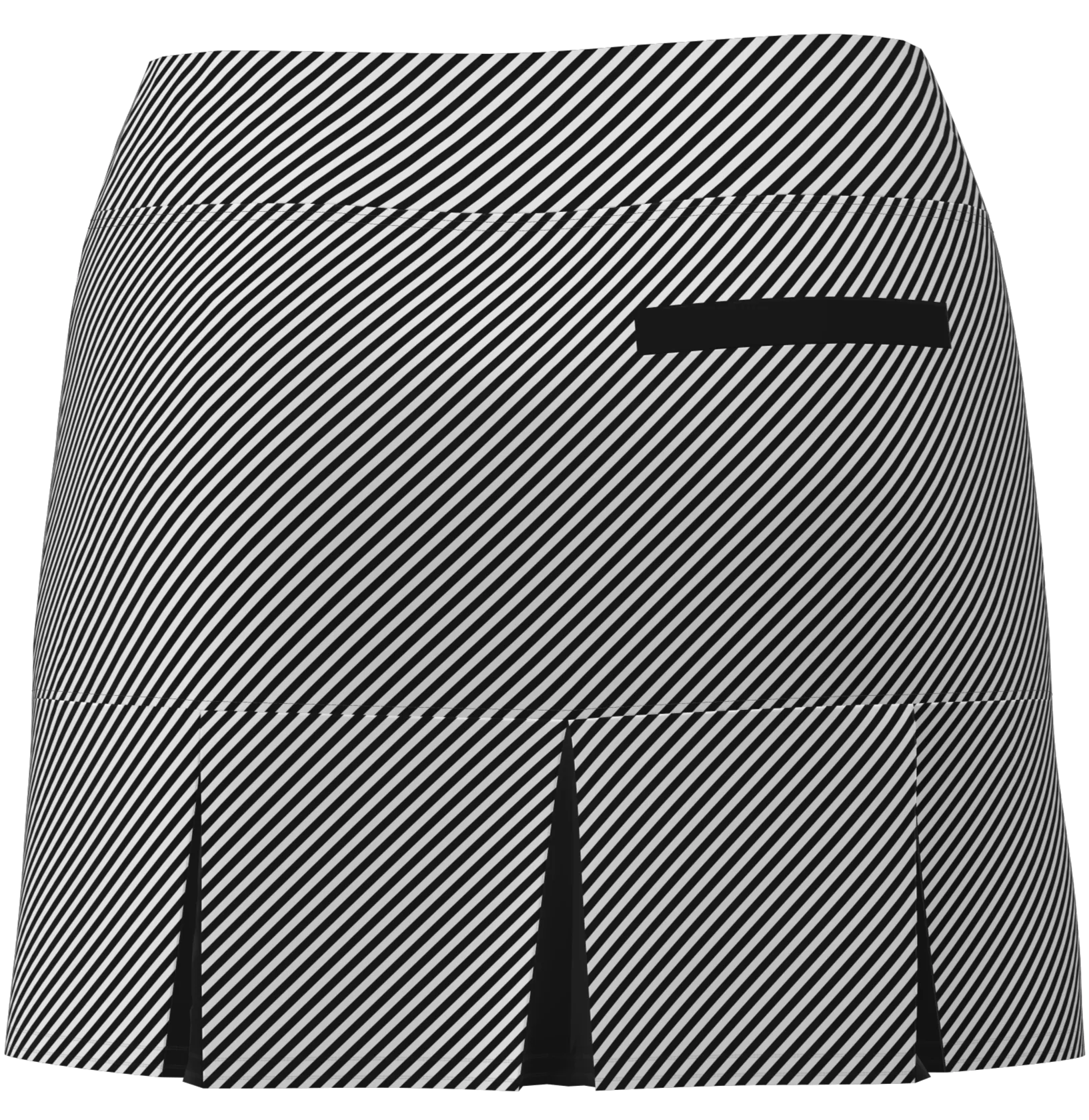 AB SPORT Women's Cross Stripe Print Back Pleat Golf Skirt - BLCSBL