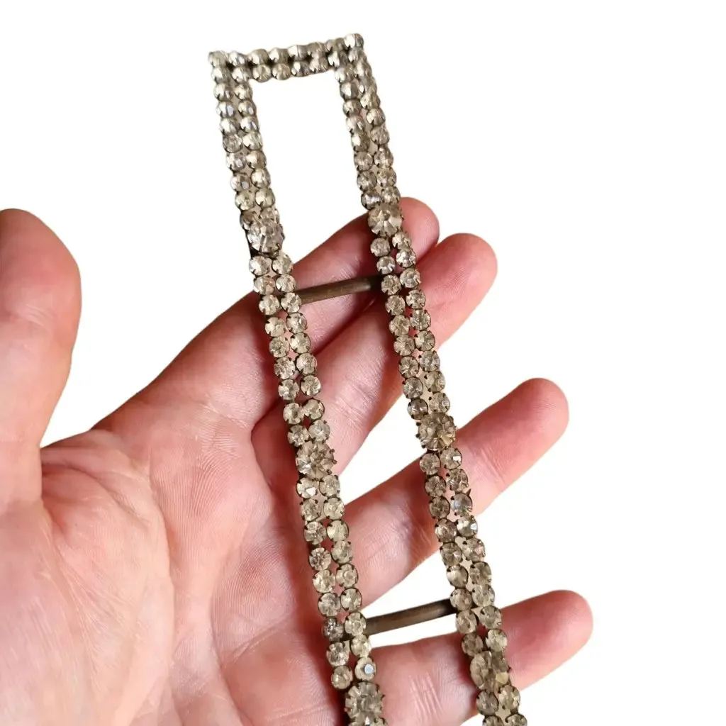 Art deco buckle, rhinestone buckles, crystal buckle, large buckle.