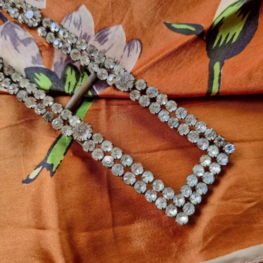 Art deco buckle, rhinestone buckles, crystal buckle, large buckle.