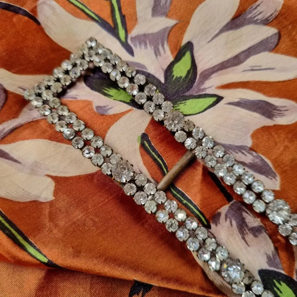 Art deco buckle, rhinestone buckles, crystal buckle, large buckle.