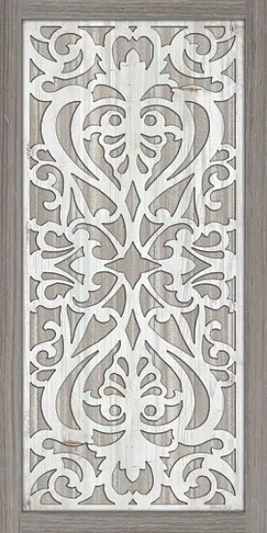 CIN2747 - Geo Greige Deco Panel 3 - 9x18