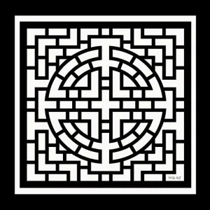 CIN2800 - Black & White Geo I - 12x12