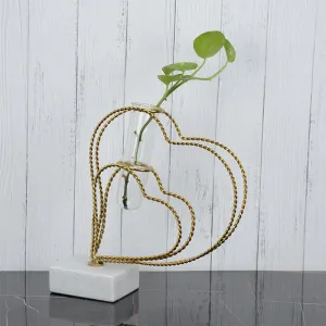 Crossed Hearts Planter - Gold