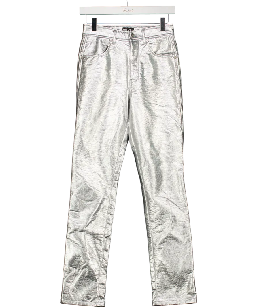 Diesel Metallic Leather Look Trousers W25