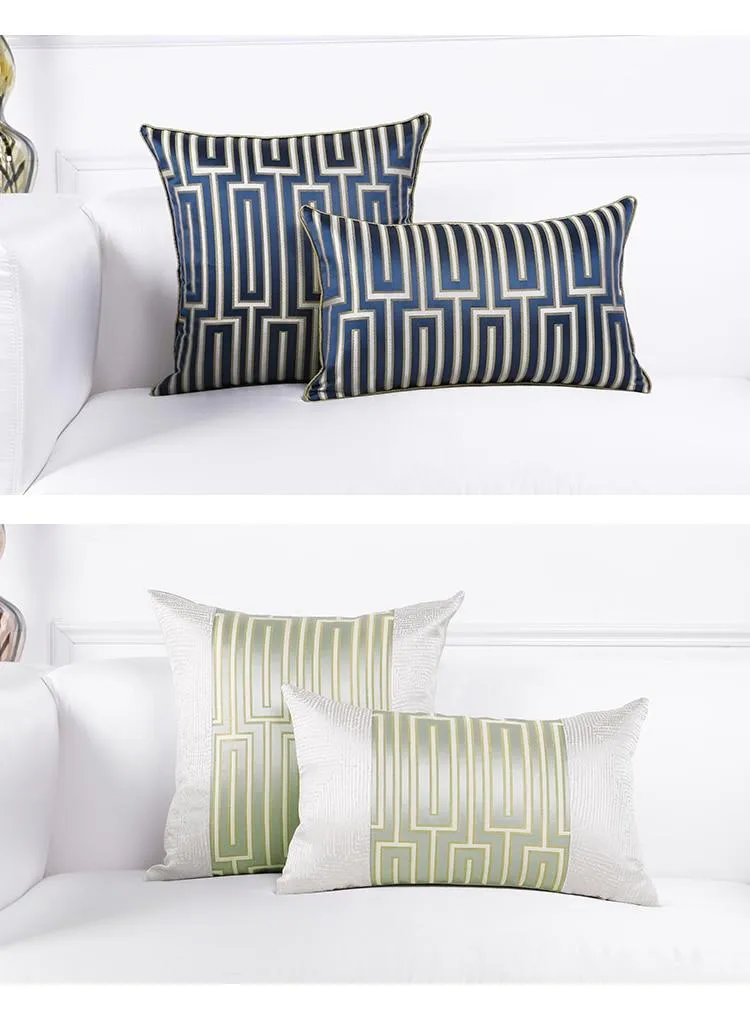 European  Geometric Cushion Cover