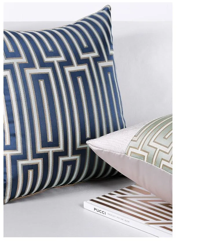 European  Geometric Cushion Cover