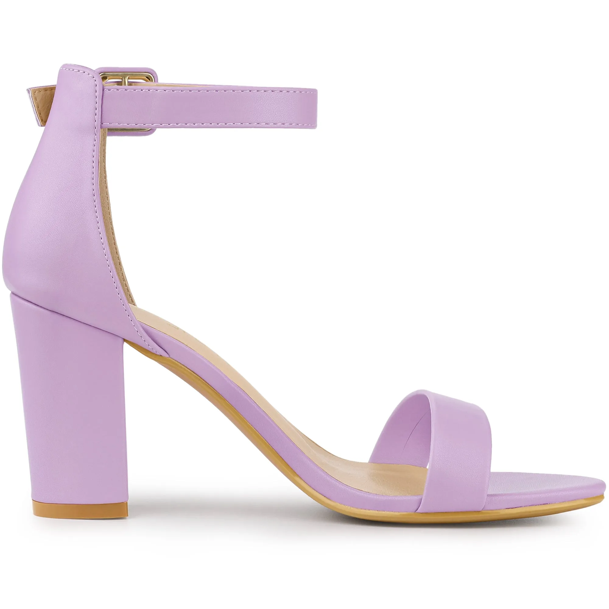 Floral Printed Open Toe Ankle Strap Block Heel Sandals