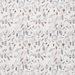 Forest Fable - Branches Taupe Multi Digitally Printed Yardage