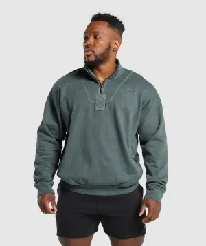 Gymshark Premium Legacy 1/4 Zip - Cargo Teal