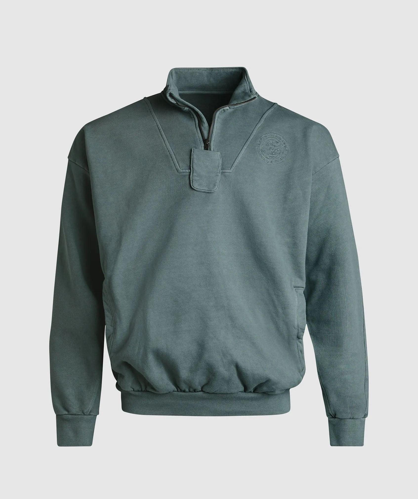 Gymshark Premium Legacy 1/4 Zip - Cargo Teal