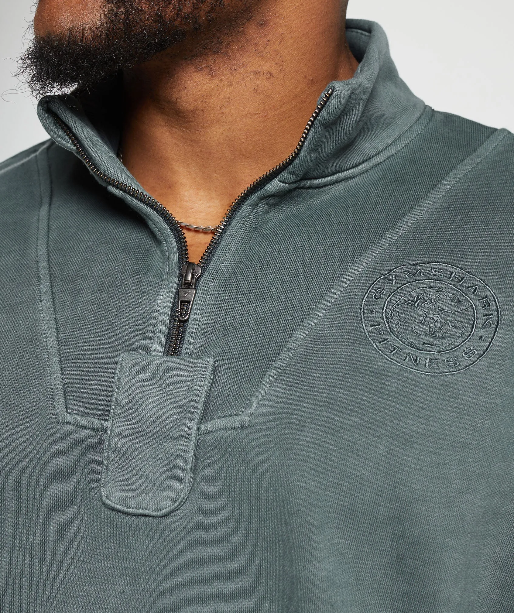 Gymshark Premium Legacy 1/4 Zip - Cargo Teal