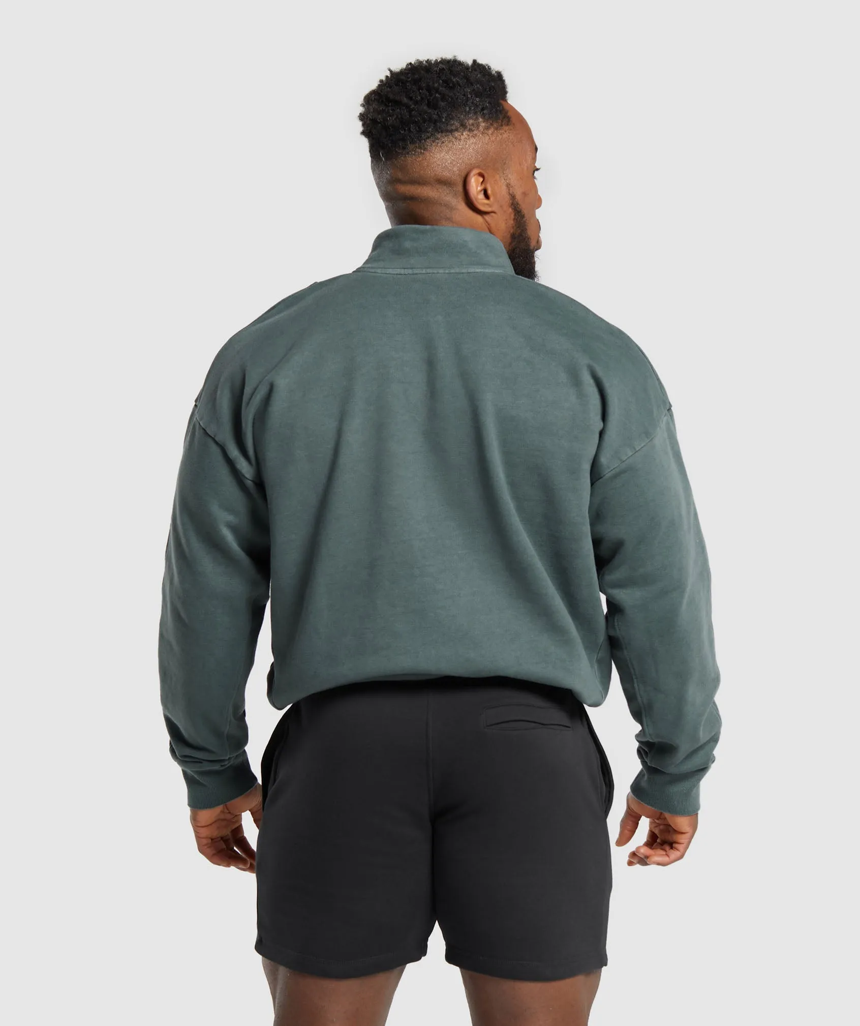 Gymshark Premium Legacy 1/4 Zip - Cargo Teal