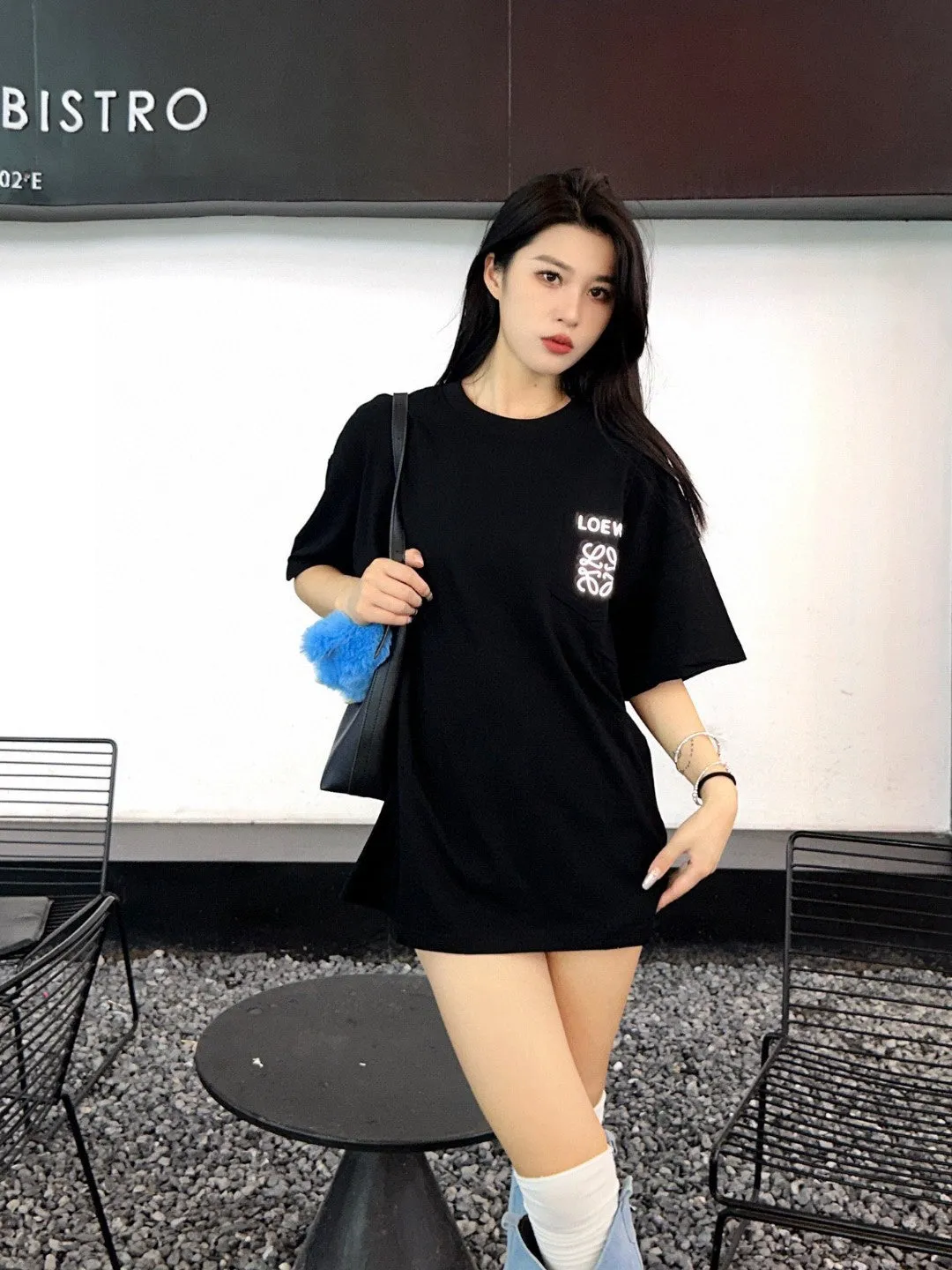 Loewe Black Pocket Logo T-Shirt