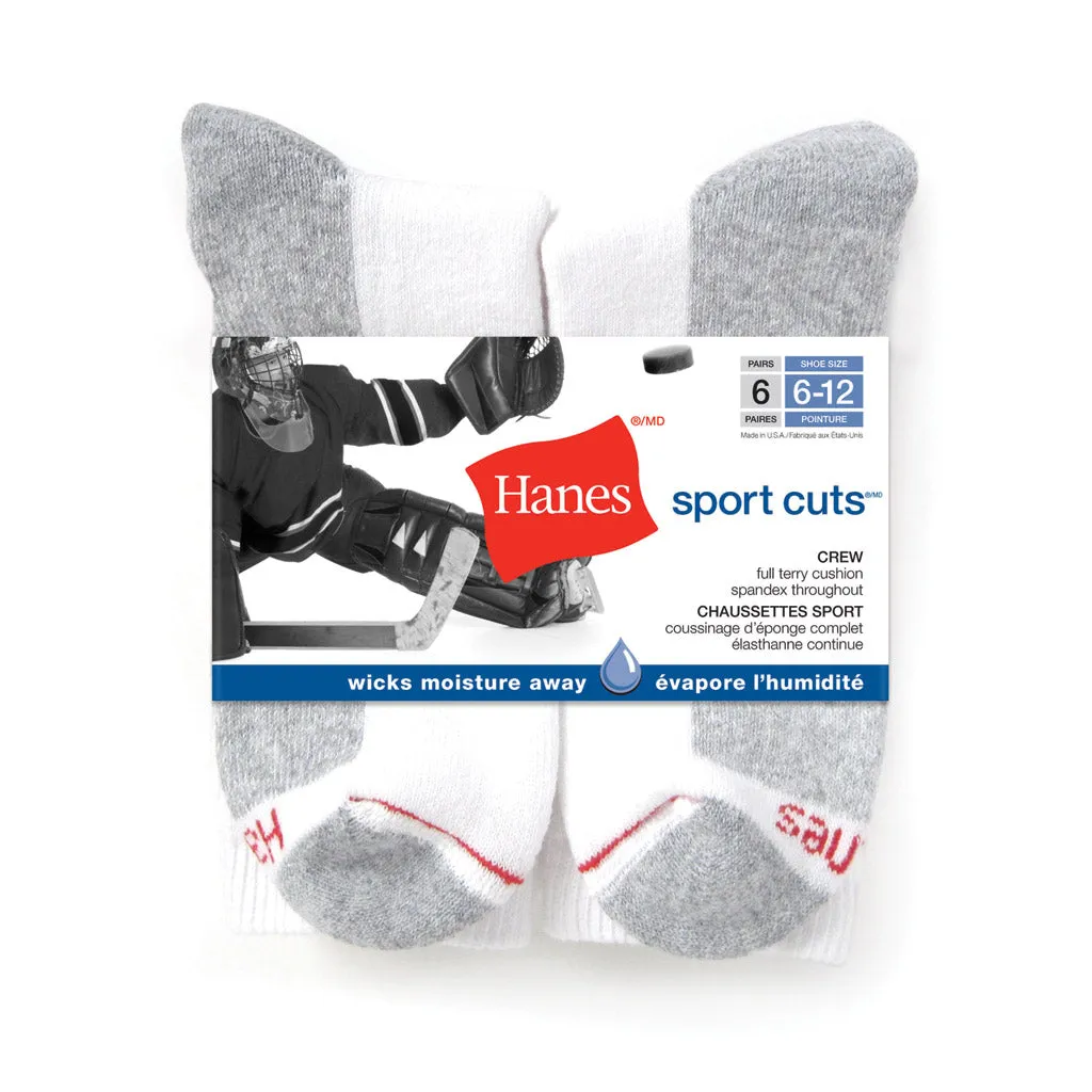 Men's Hanes Sport Crew Socks (6 Pack)