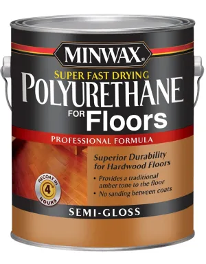 Minwax 130210000 Polyurethane, Semi-Gloss, Liquid, Clear, 1 gal, Can :GAL: QUANTITY: 2