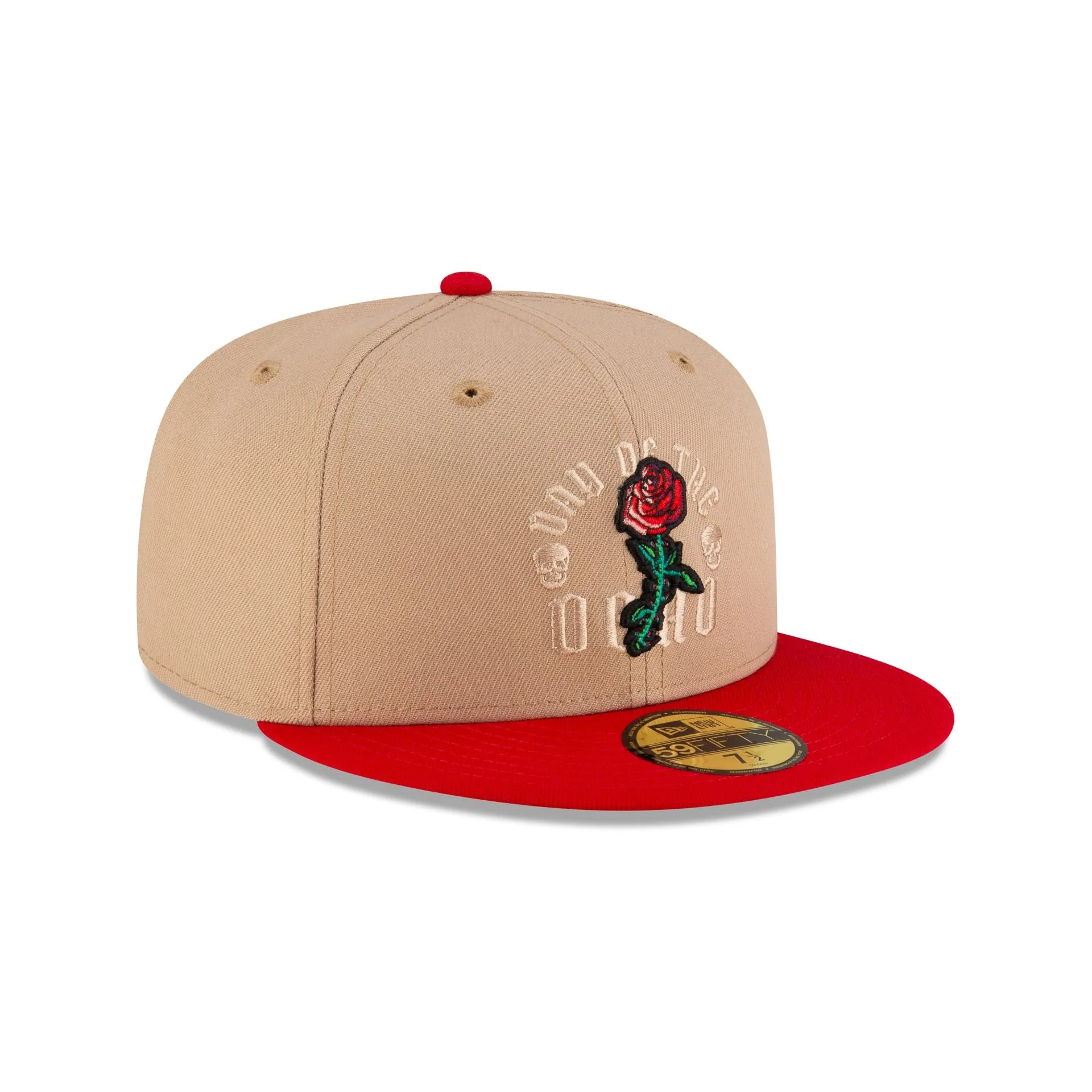 New Era Cap Day of the Dead Red Rose 59FIFTY Fitted Hat