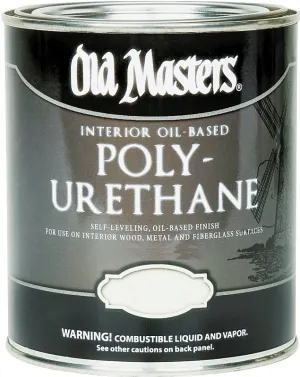 Old Masters 49416 Polyurethane, Gloss, Liquid, Clear, 0.5 pt, Can :1/2PT: QUANTITY: 1