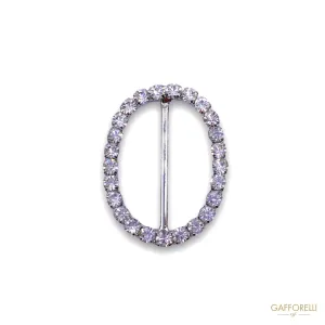 Oval Buckle with Rhinestones Chain and Pass 3202 - Gafforelli Srl