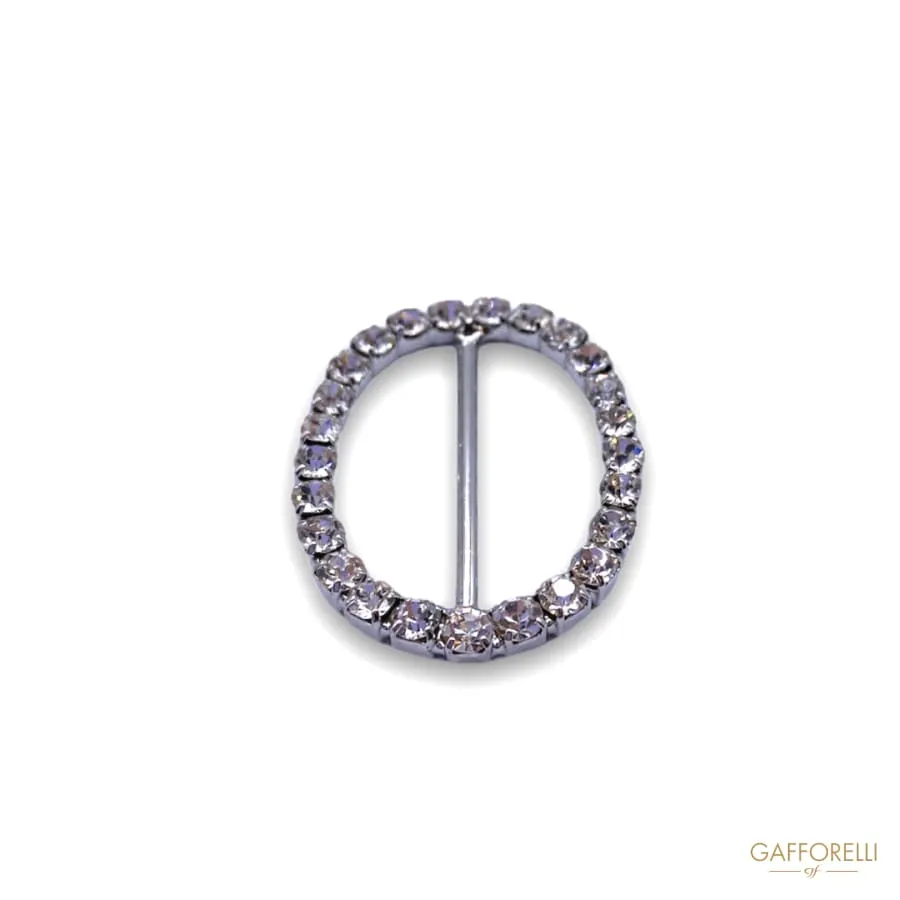 Oval Buckle with Rhinestones Chain and Pass 3202 - Gafforelli Srl