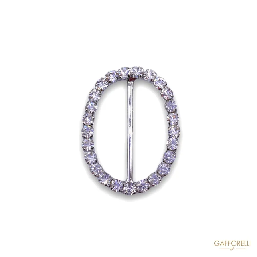 Oval Buckle with Rhinestones Chain and Pass 3202 - Gafforelli Srl