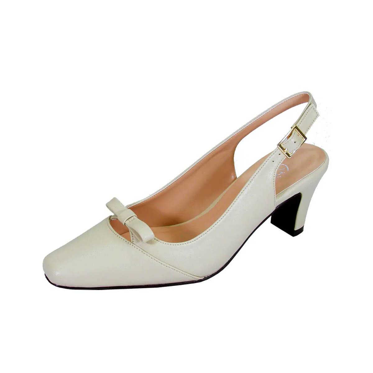 PEERAGE Jodie Women's Wide Width Leather Slingback Dress Pumps
