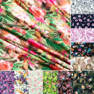 Printed Stretch Cotton Sateen