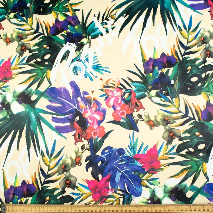 Printed Stretch Cotton Sateen