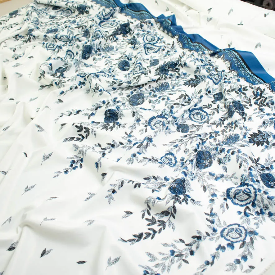 Printed Stretch Cotton Sateen