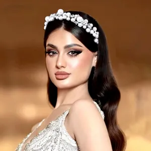"Saga" - Pearl and Crystal Bridal Headband