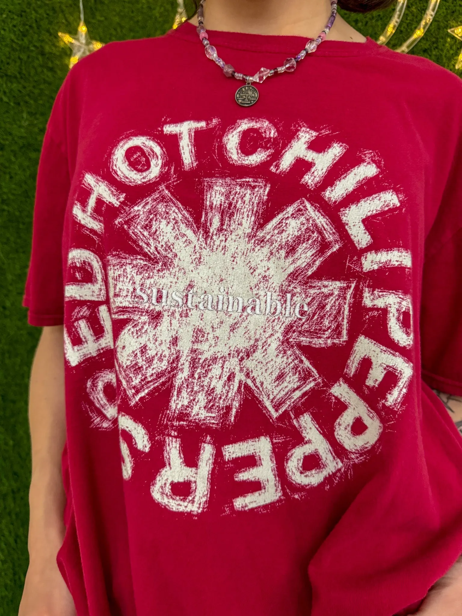 Red Hot Chili Peppers Sustainable Red T-Shirt XL