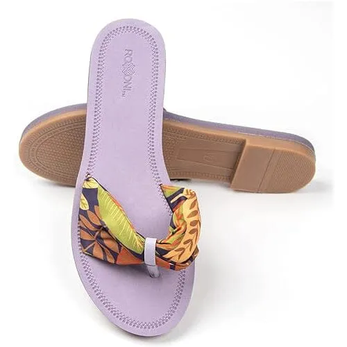 Roxoni Floral Lace Strap Slippers for Women