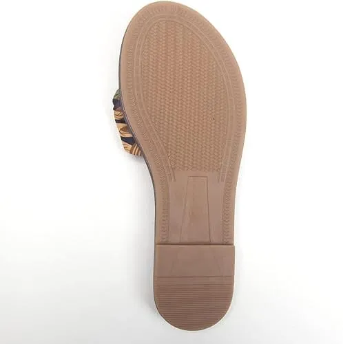 Roxoni Floral Lace Strap Slippers for Women