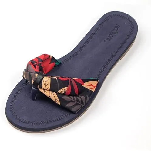 Roxoni Floral Lace Strap Slippers for Women
