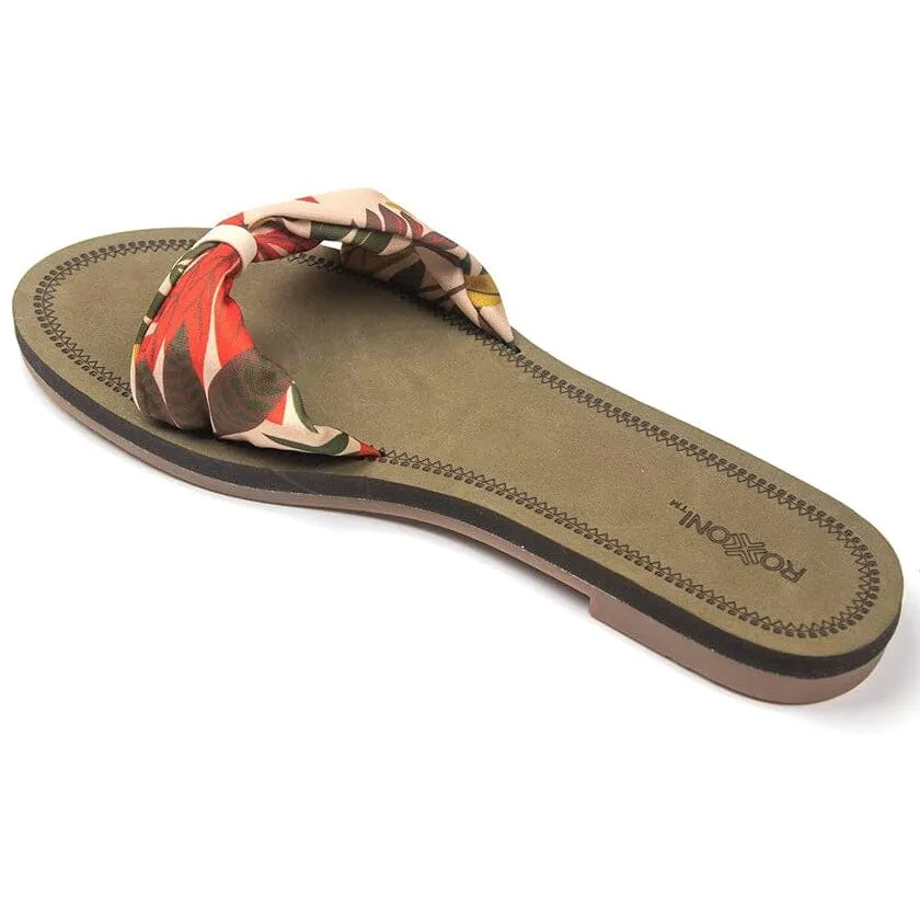 Roxoni Floral Lace Strap Slippers for Women
