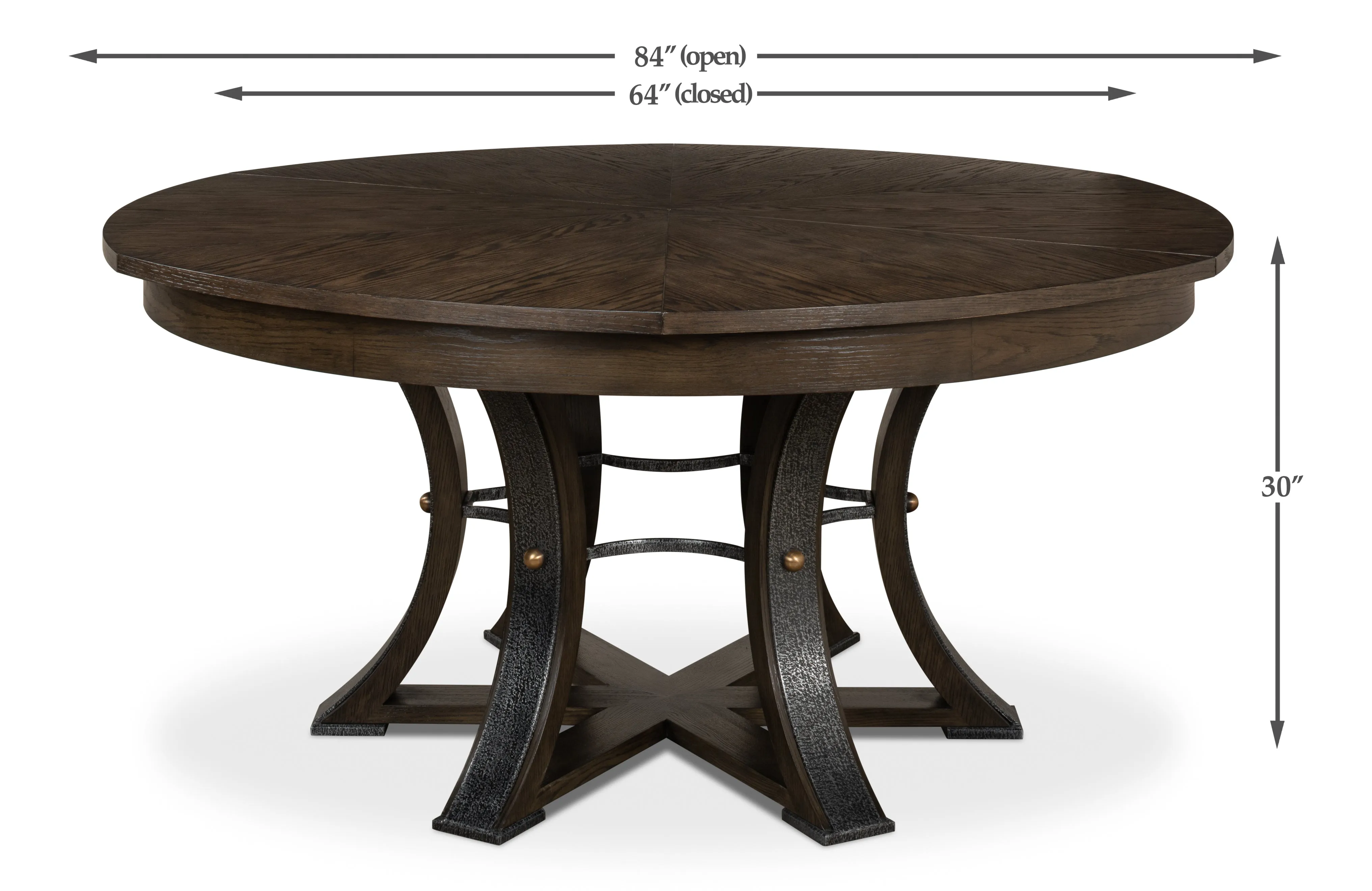 Sarreid - Walnut Jupe Dining Table  Small - Brown - Traditional