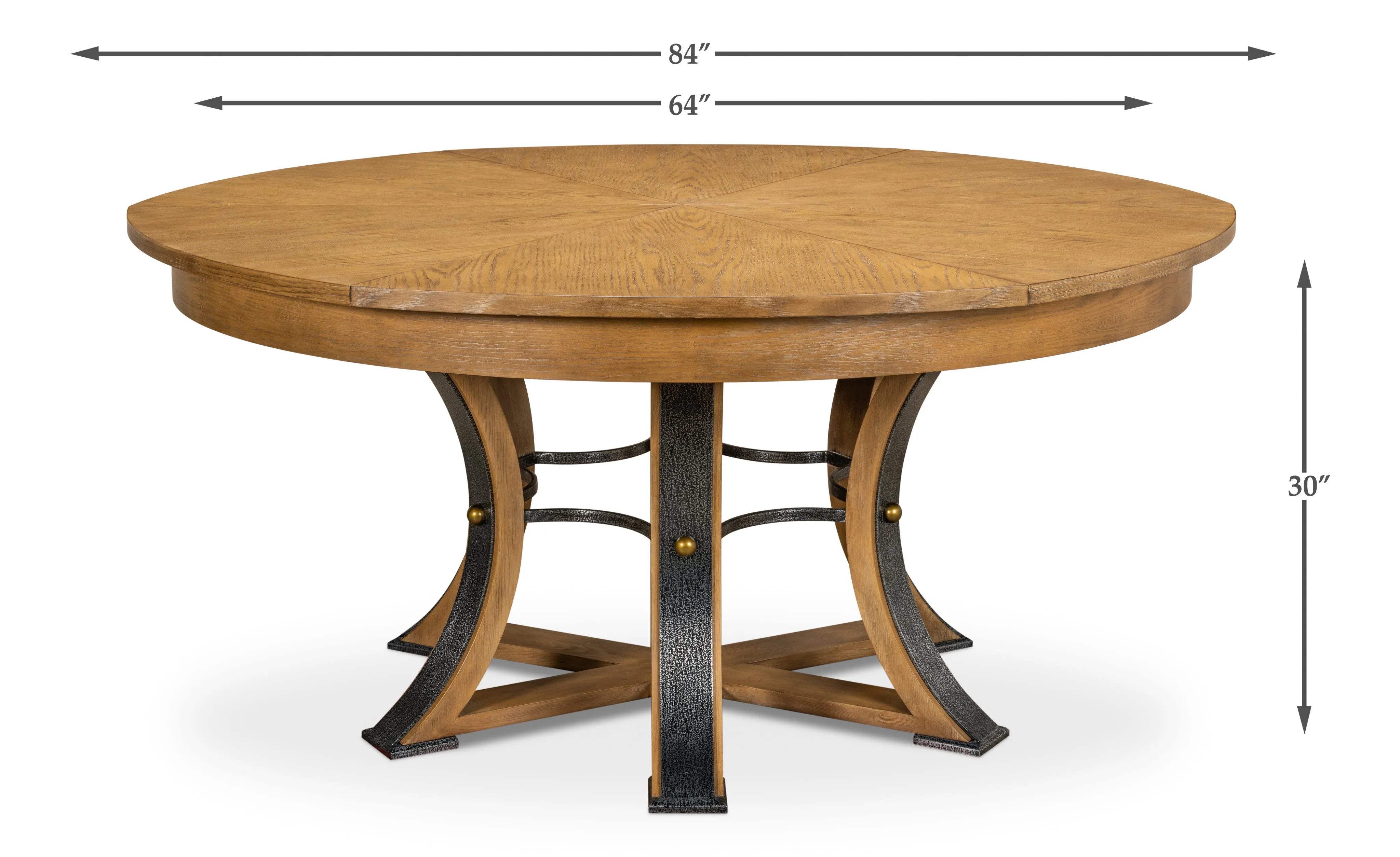 Sarreid - Walnut Jupe Dining Table  Small - Brown - Traditional