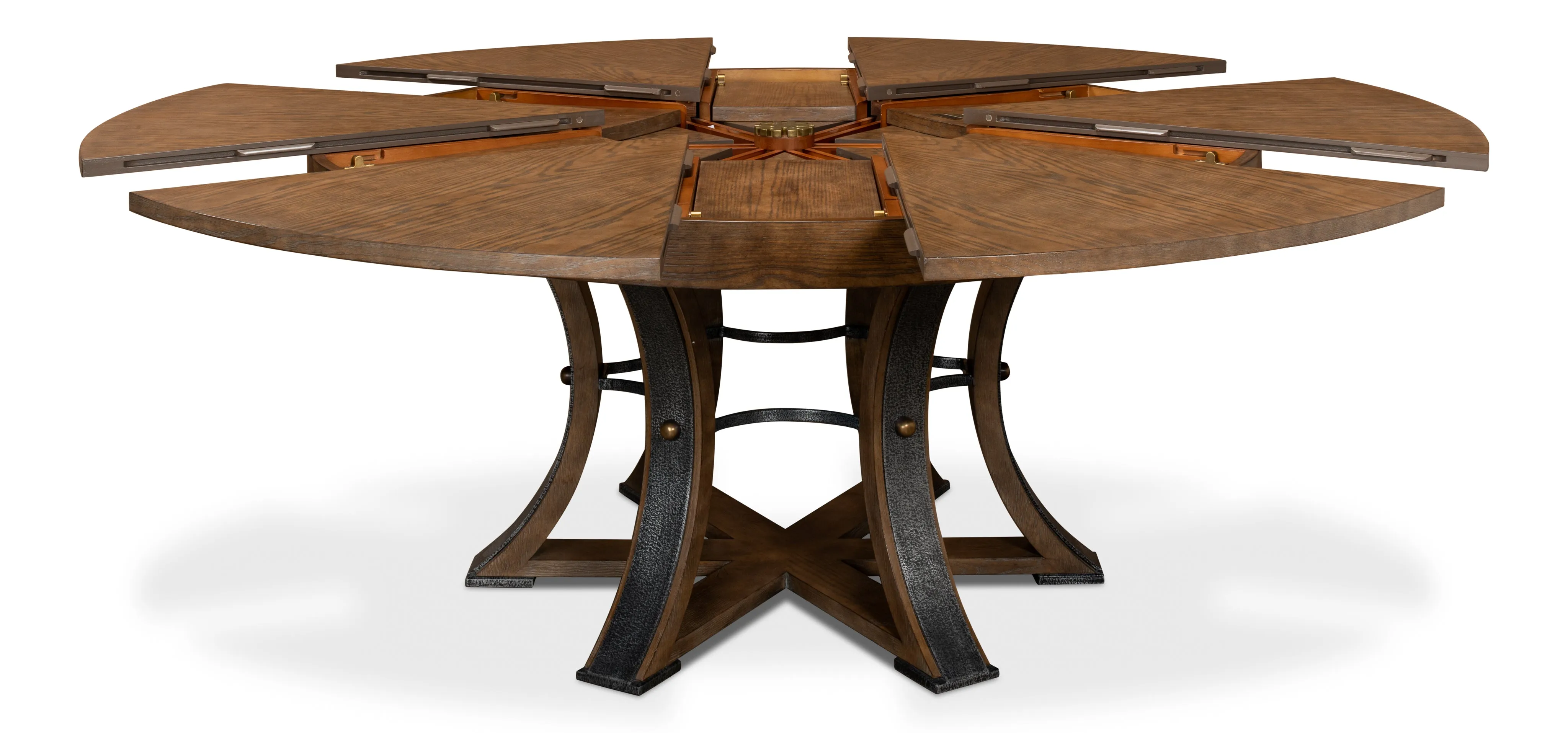 Sarreid - Walnut Jupe Dining Table  Small - Brown - Traditional