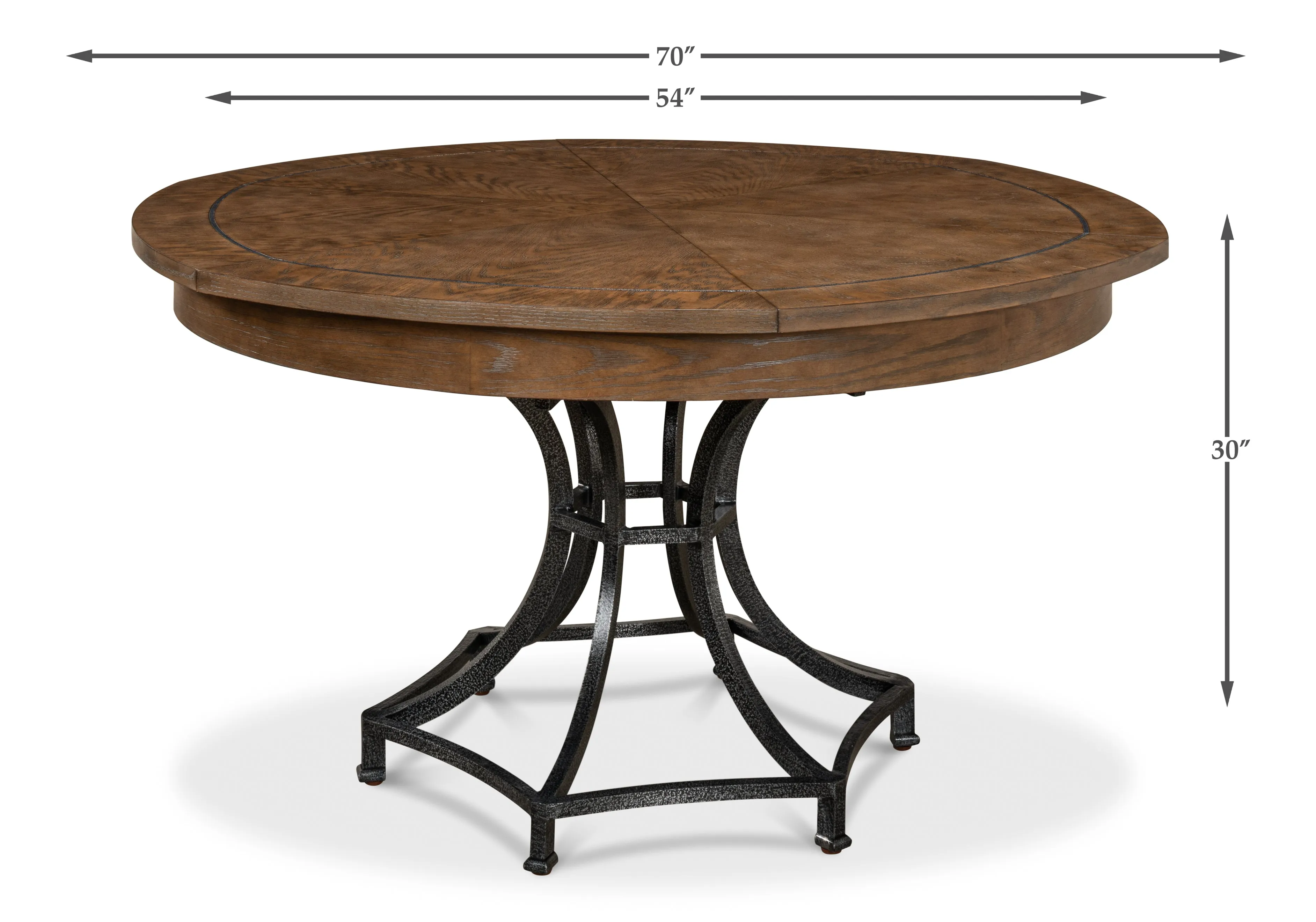 Sarreid - Walnut Jupe Dining Table  Small - Brown - Traditional