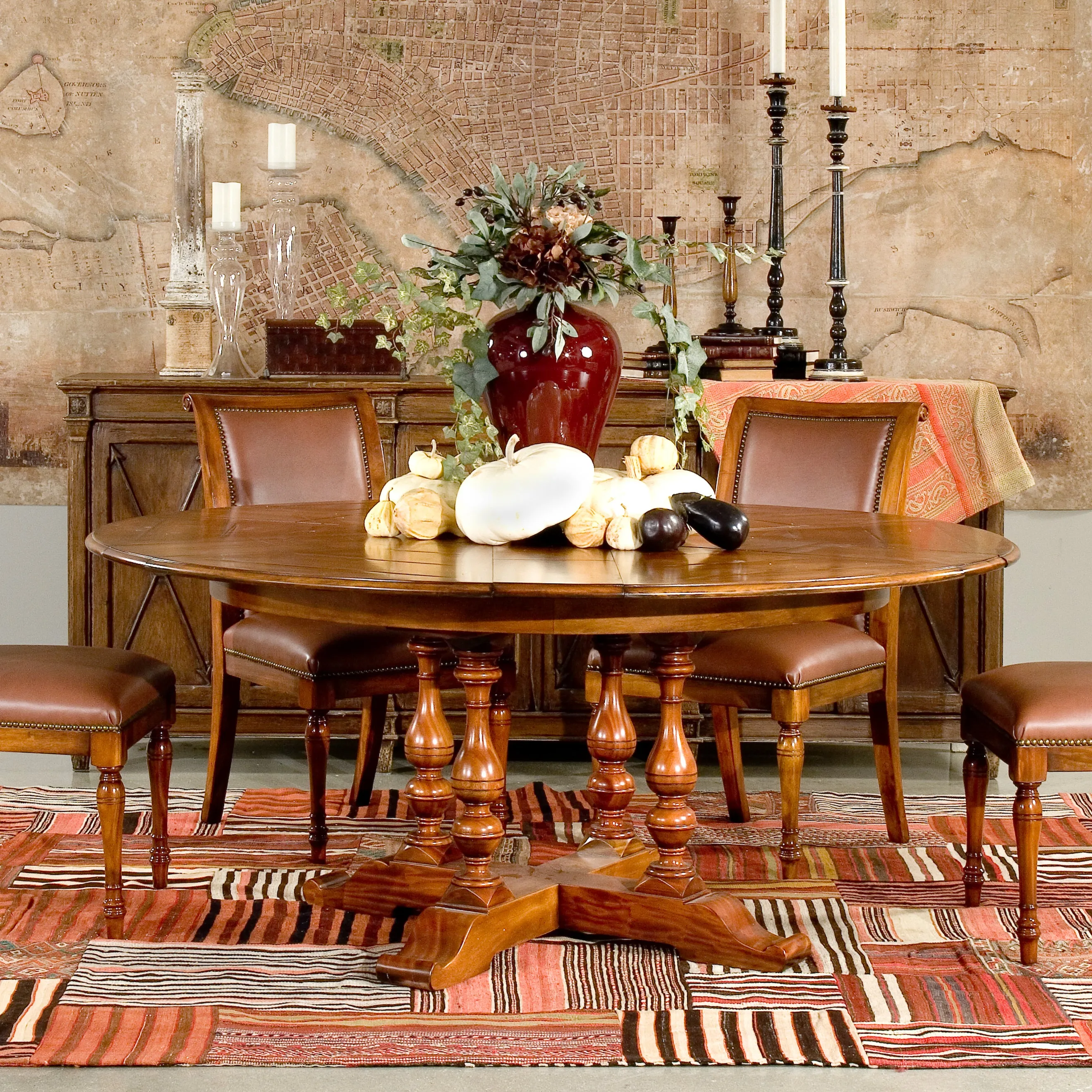 Sarreid - Walnut Jupe Dining Table  Small - Brown - Traditional