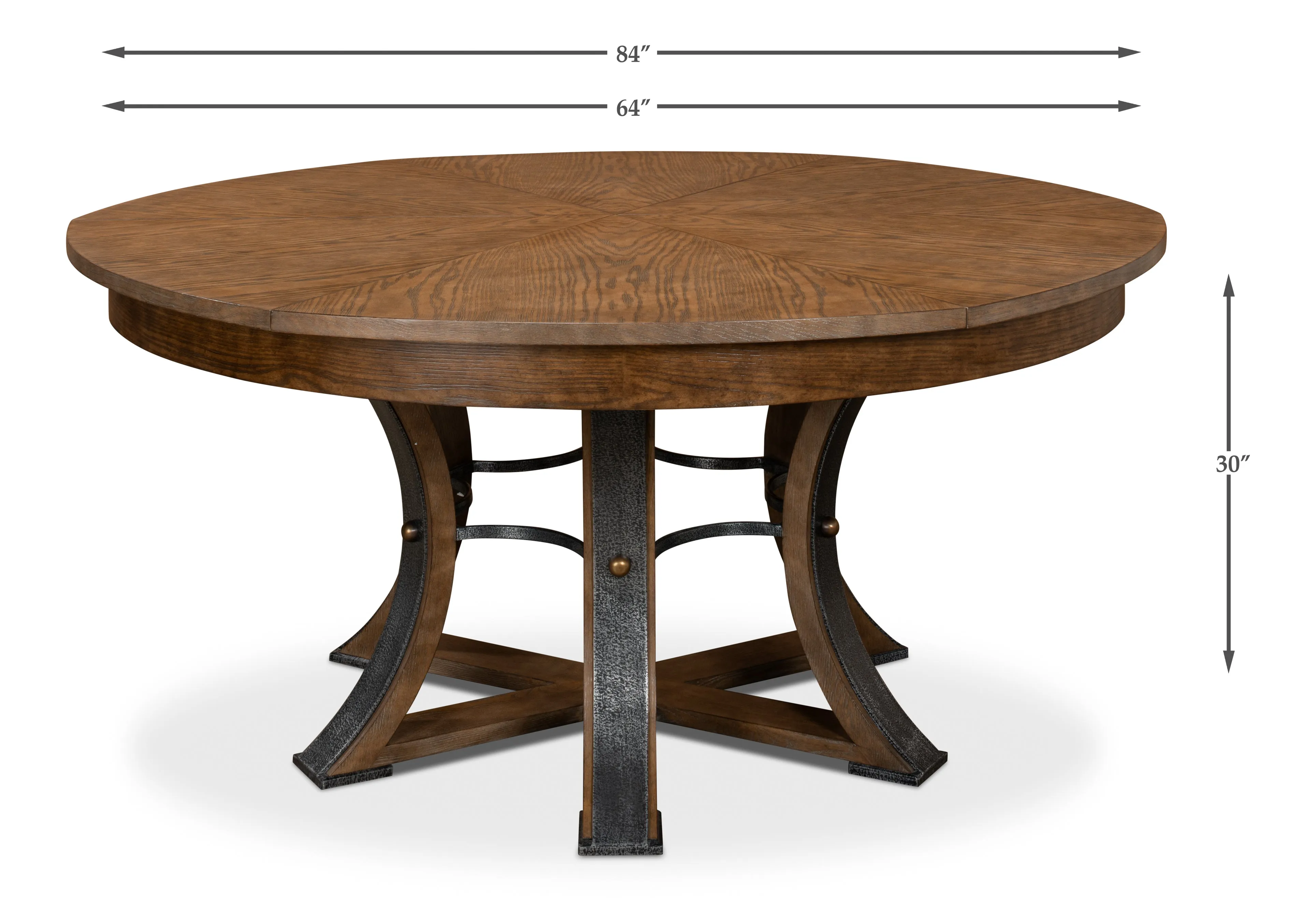 Sarreid - Walnut Jupe Dining Table  Small - Brown - Traditional