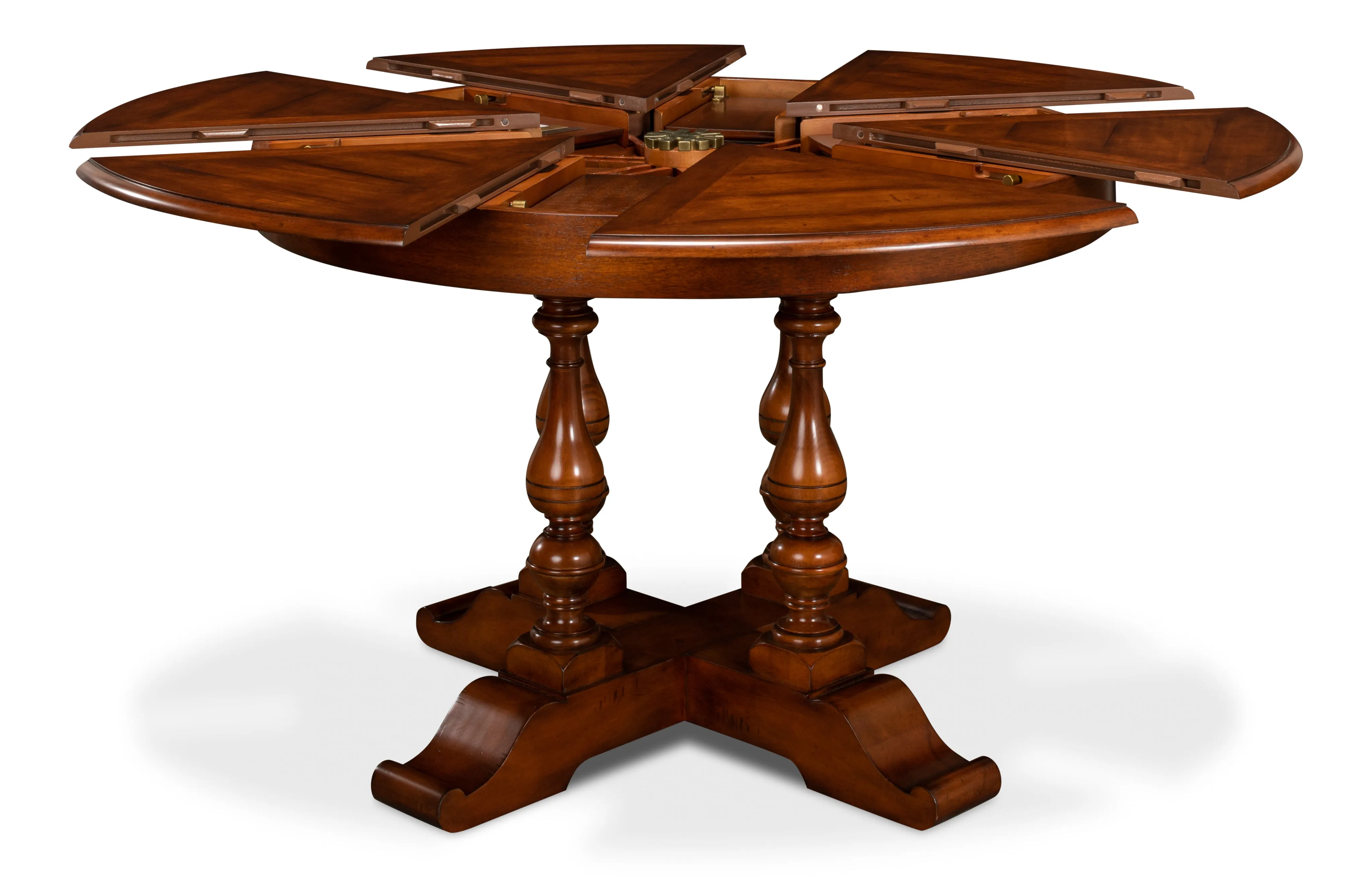 Sarreid - Walnut Jupe Dining Table  Small - Brown - Traditional