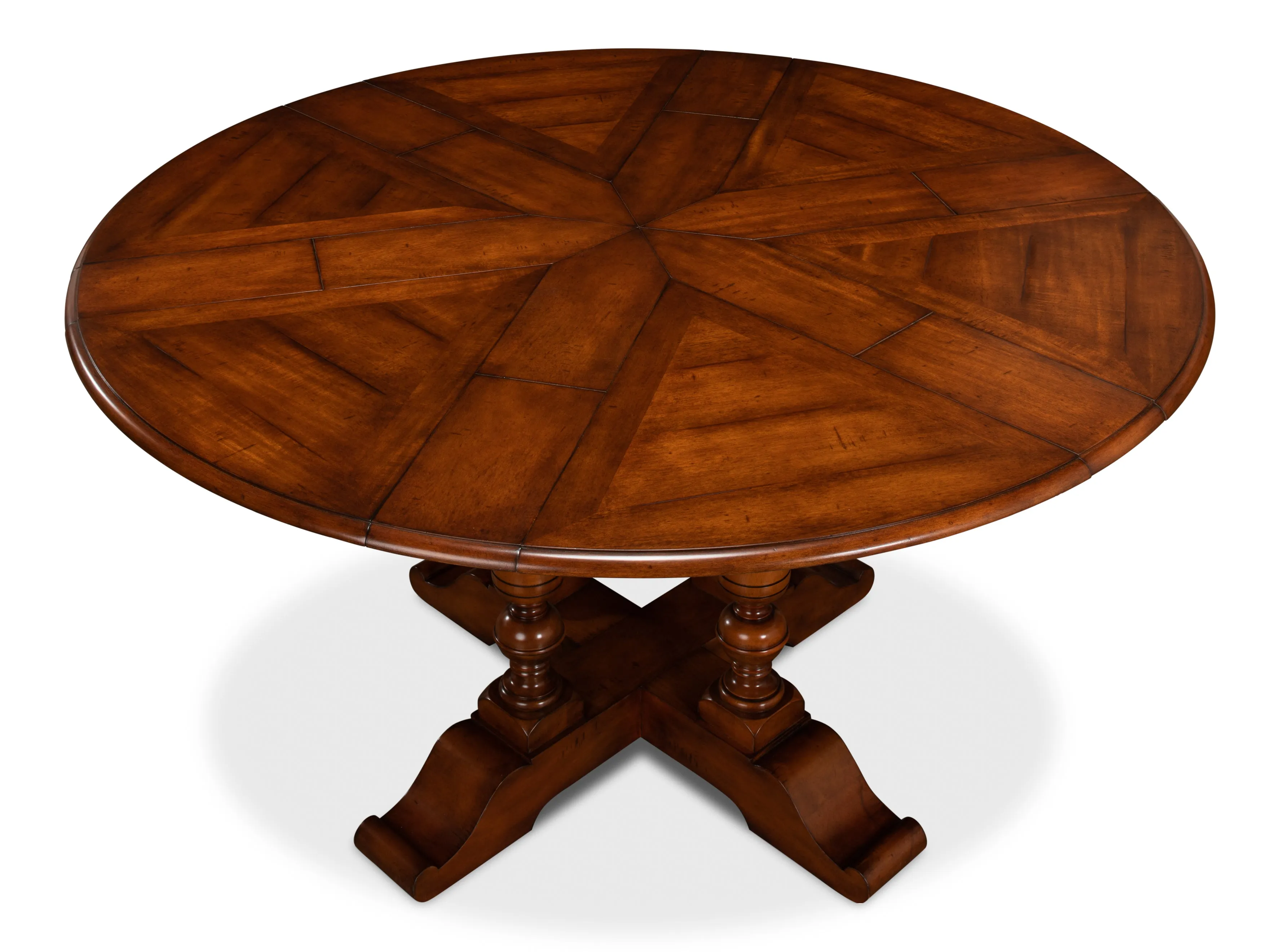 Sarreid - Walnut Jupe Dining Table  Small - Brown - Traditional