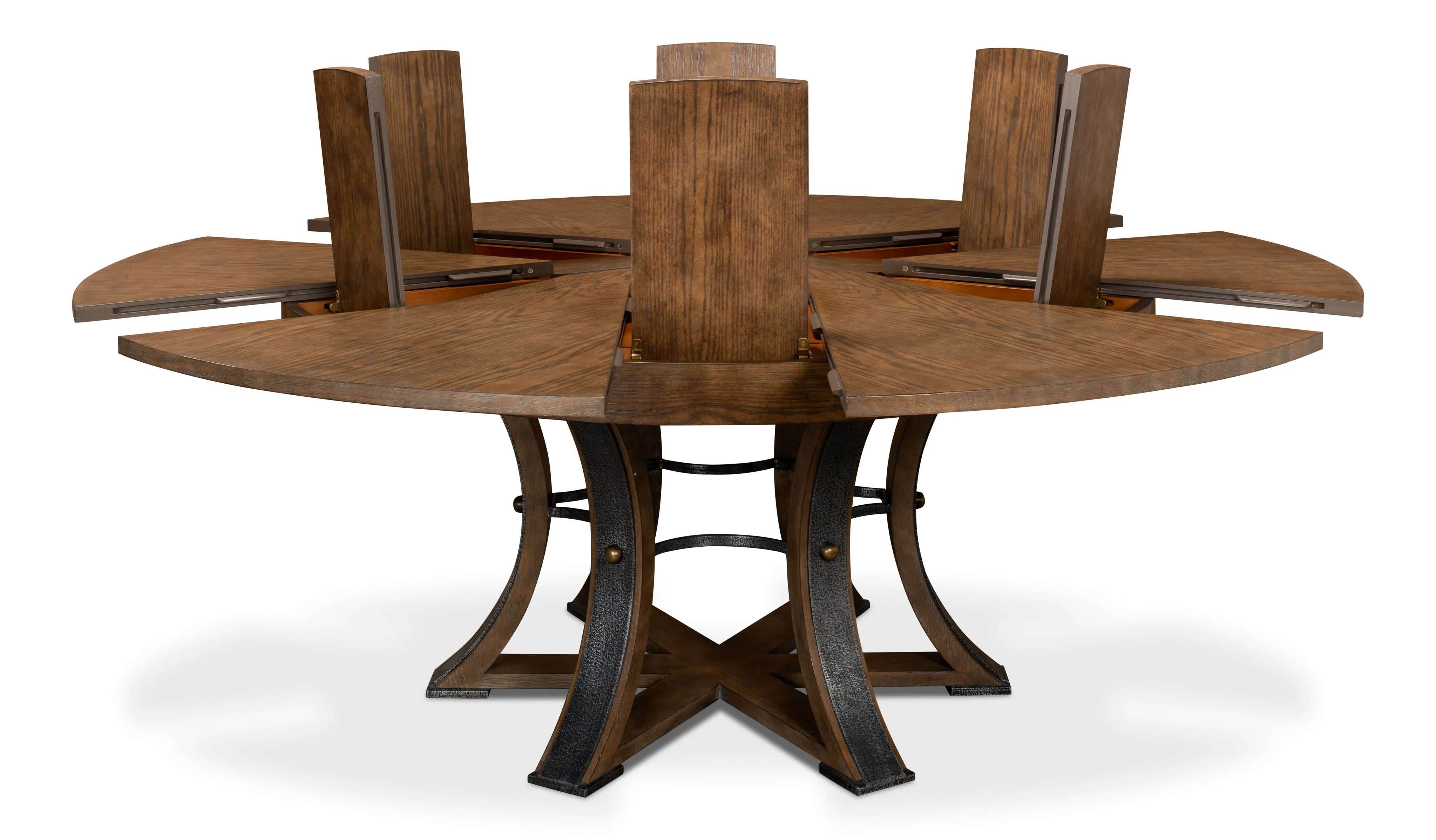 Sarreid - Walnut Jupe Dining Table  Small - Brown - Traditional
