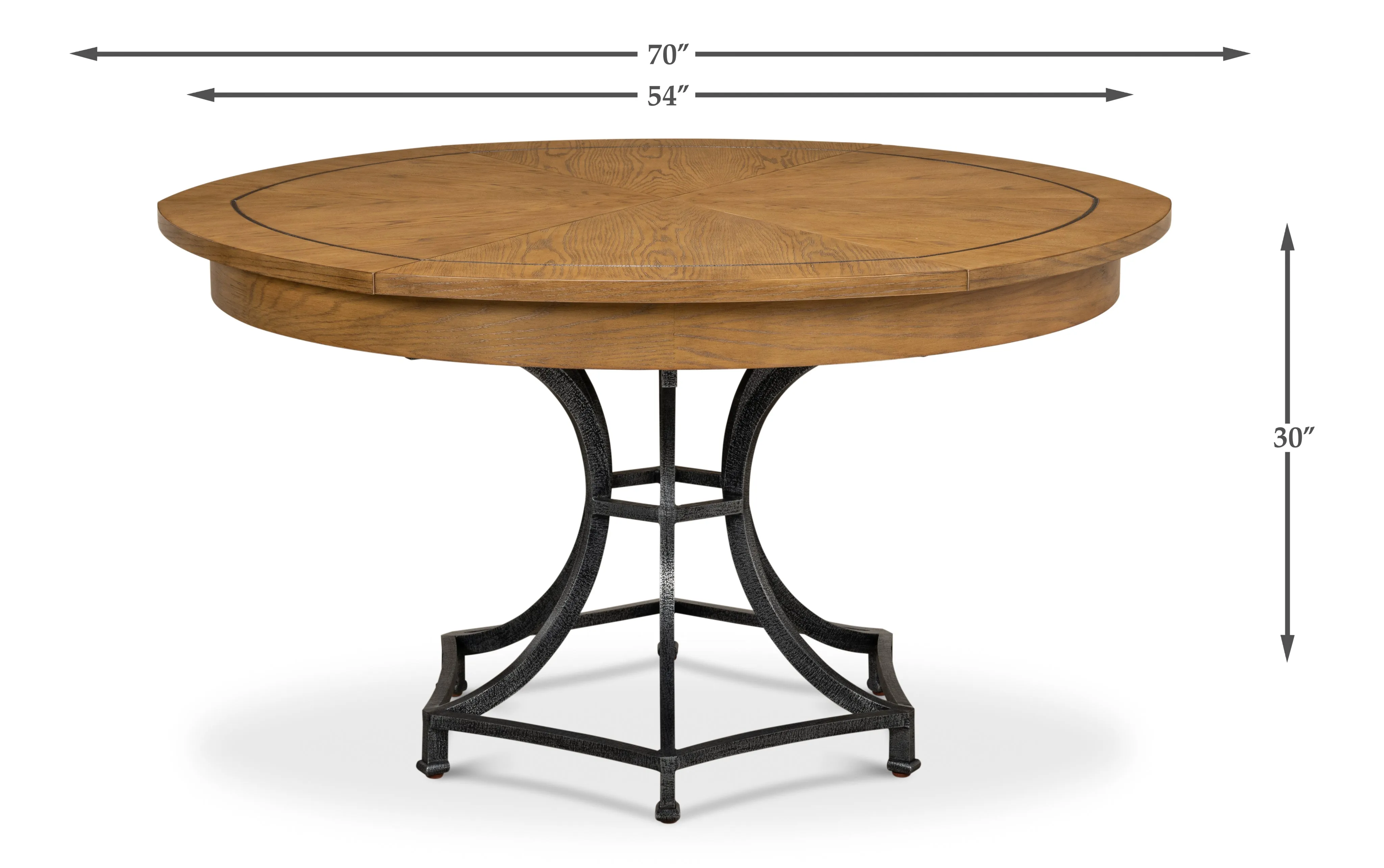Sarreid - Walnut Jupe Dining Table  Small - Brown - Traditional