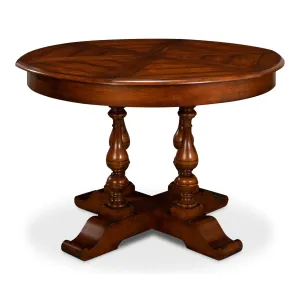 Sarreid - Walnut Jupe Dining Table  Small - Brown - Traditional