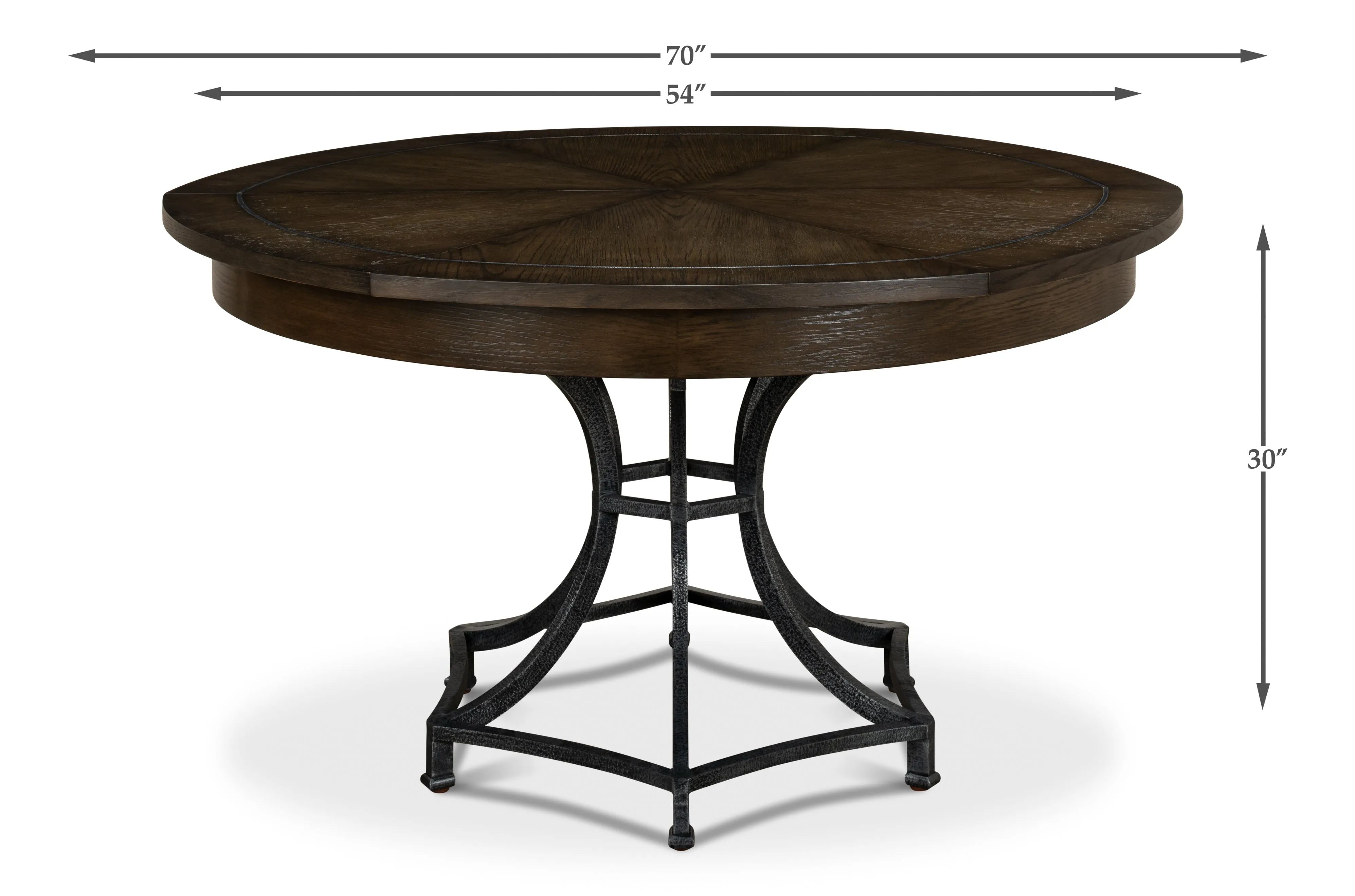 Sarreid - Walnut Jupe Dining Table  Small - Brown - Traditional